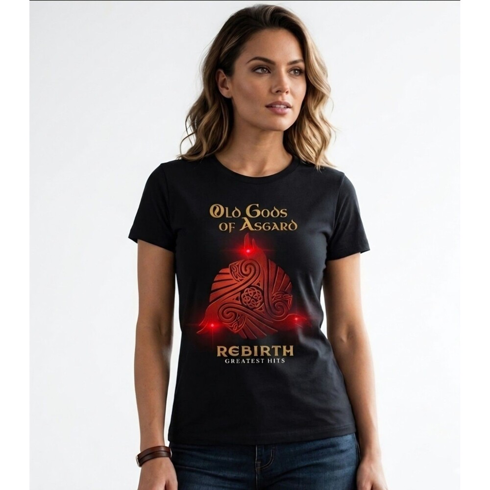 ​Old Gods of Asgard Rebirth Shirt Alan Wake 2 Band Tee Black Women's Large L